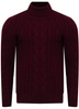 SWETER MĘSKI Z GOLFEM - 02328/BORDO
