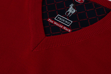 SWETER MĘSKI - V 501 KIRMIZI