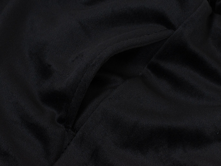 FASHION - WELUROWY KOMPLET DRESOWY DAMSKI - ID8858 CZARNY