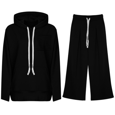 FASHION - KOMPLET DRESOWY DAMSKI - ID8870 CZARNY