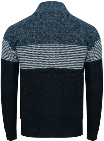 SWETER MĘSKI ROZPINANY - S8655 GRANATOWY