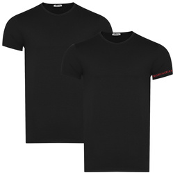 BIKKEMBERGS - T-SHIRT MĘSKI 2-PACK - BKK1UTS09BI BLACK