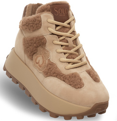 SOLO SOPRANI COUTURE - BUTY DAMSKIE - SSW527P05/01 AUSTRALIA SUEDE FUR