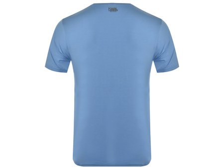 T-shirt męski Karl Lagerfeld - KL20MTS01 - Niebieski