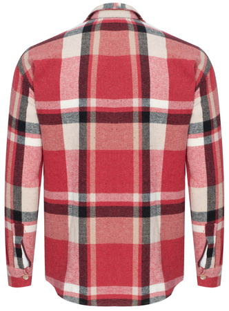 KOSZULA MĘSKA - CZERWONY KRATKA