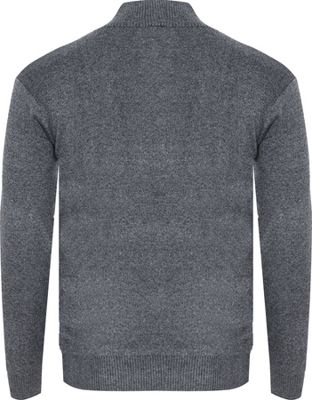 SWETER MĘSKI Z PÓŁGOLFEM - S8212 JASNOSZARY