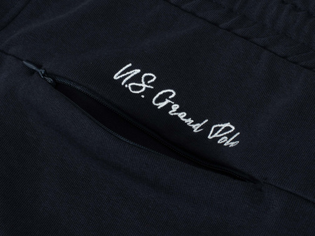 U.S. GRAND POLO EQUIPMENT & APPAREL - SPODNIE MĘSKIE DRESOWE - FLEECE PATNS US52910M 3922 GRANATOWY