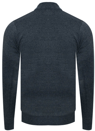 MUST PARKOUR - SWETER MĘSKI Z PÓŁGOLFEM - S8280/GRANATOWY