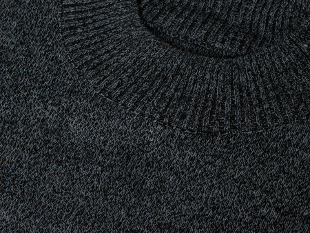 SWETER MĘSKI Z PÓŁGOLFEM - K6010 CIEMNOSZARY