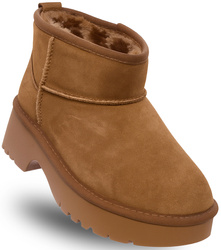 SKÓRZANE BOTKI DAMSKIE - SOLO SOPRANI COUTURE - SSW521P30/21 LEA SUEDE