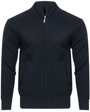 SWETER MĘSKI ROZPINANY - H206 GRANATOWY
