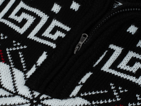 SWETER MĘSKI Z PÓŁGOLFEM - LORR&MEN 4 CZARNY - ŚWIĄTECZNY