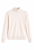 GUIDO MARIA KRETSCHMER - BLUZKA DAMSKA Z PÓŁGOLFEM Z DŁUGIM RĘKAWEM- LEANNA JUMPER OFF WHITE GMK-0923-02529