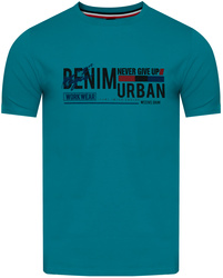 JUMPER - T-SHIRT KOSZULKA MĘSKA - 3024 TURKUSOWY