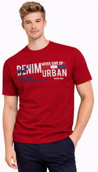 JUMPER - T-SHIRT KOSZULKA MĘSKA - 3024 CZERWONY