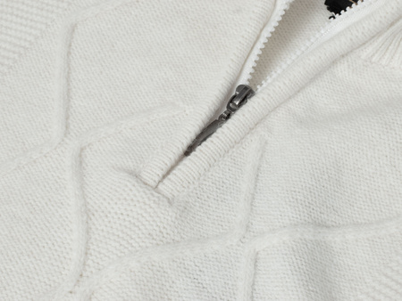 ANY MANY - SWETER MĘSKI Z POŁGOLFEM - 8157 CREAM