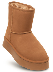 SKÓRZANE BOTKI DAMSKIE -  SOLO SOPRANI COUTURE - SCW421P09/01 TIR PLATFORM