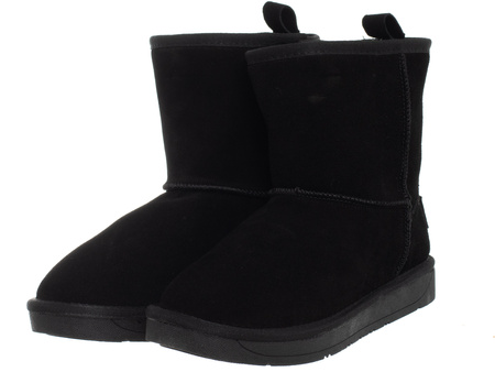 SKÓRZANE BOTKI DAMSKIE - SOLO SOPRANI COUTURE SCW421P08/53 TIR BLACK