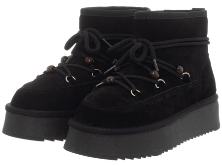 SKÓRZANE BOTKI DAMSKIE - SOLO SOPRANI COUTURE - SSW521P72/03 STONES