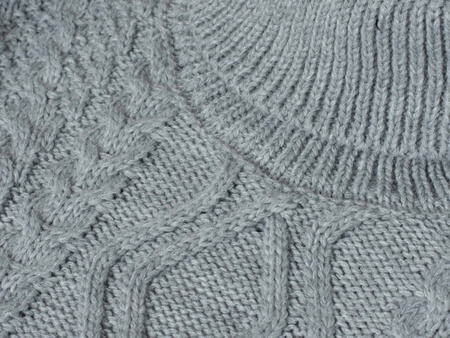 FUTRIOM - SWETER MĘSKI Z GOLFEM - 3157/SZARY