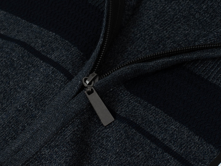 SWETER MĘSKI ROZPINANY - S8162 GRANATOWY MELANŻ