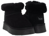 SKÓRZANE BOTKI DAMSKIE - SOLO SOPRANI COUTURE - SCW421P12/54 HUGH PLAT BLACK