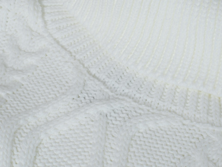 FUTRIOM - SWETER MĘSKI Z GOLFEM - 3157/BIAŁY