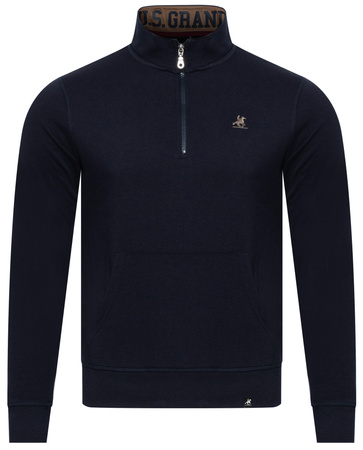 U.S. GRAND POLO EQUIPMENT & APPAREL - BLUZA MĘSKA - SWEATSHIRT WITH HALF ZIP US52300M/3922