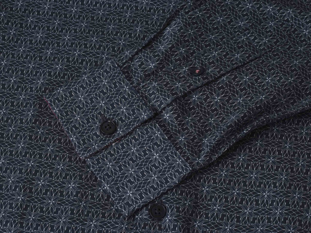 TED BAKER LONDON - MĘSKA KOSZULA 272176 NAVY PAVIA