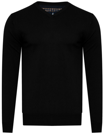 SWETER MĘSKI V-NECK - 200-2 CZARNY