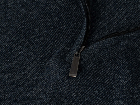 MUST PARKOUR - SWETER MĘSKI Z PÓŁGOLFEM - S8205 GRANATOWY MELANŻ