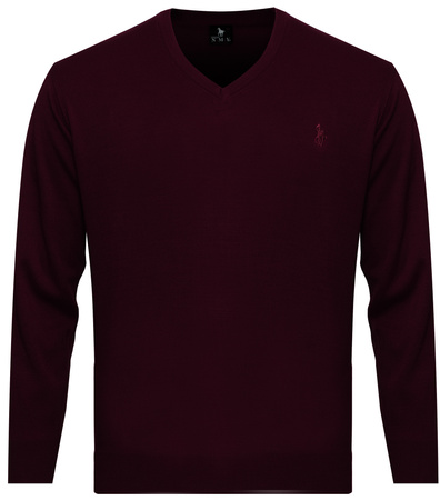 SWETER MĘSKI - V 3010 BORDOWY ID8361