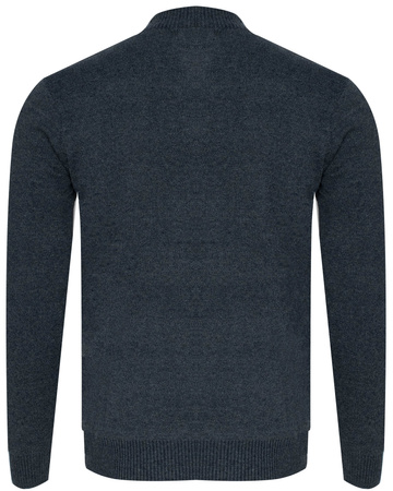 KAIDITE - SWETER MĘSKI Z PÓŁGOLFEM - K6011 GRANATOWY