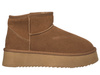 SKÓRZANE BOTKI DAMSKIE - SOLO SOPRANI COUTURE -  SSW421P05/02 HUGH PLATFORM CAMEL