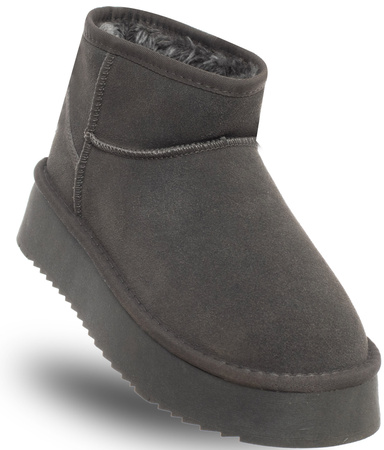 SKÓRZANE BOTKI DAMSKIE -SOLO SOPRANI COUTURE - SCW421P05/05 HUGH PLATFORM SHARK