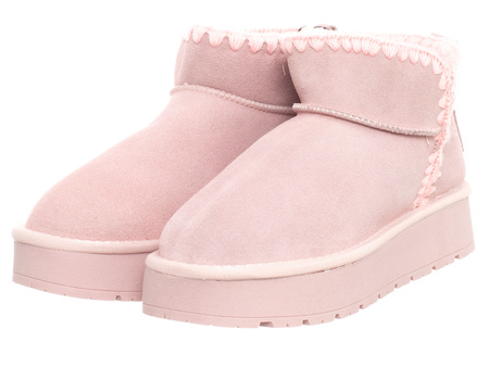 SKÓRZANE BOTKI DAMSKIE -SOLO SOPRANI COUTURE - SCW421P19/51 MISTIK SUEDE LOTUS