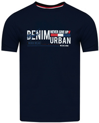 JUMPER - T-SHIRT KOSZULKA MĘSKA - 3024 GRANATOWY