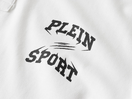 PLEIN SPORT - KOSZULKA MĘSKA POLO - PS25MPL01/01 WHITE