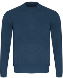 SWETER MĘSKI Z PÓŁGOLFEM - K6010 CIEMNONIEBIESKI