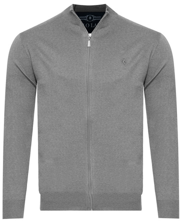 POLO LARA - SWETER MĘSKI ROZPINANY - SZARY