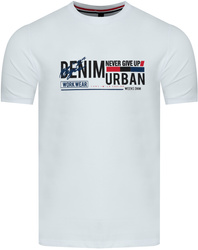 JUMPER - T-SHIRT KOSZULKA MĘSKA - 3024 BIAŁY