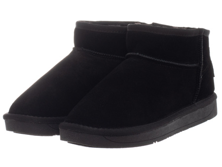 SKÓRZANE BOTKI DAMSKIE - SOLO SOPRANI COUTURE - SCW421P04/01 HUGH LOW BLACK