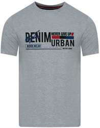 JUMPER - T-SHIRT KOSZULKA MĘSKA - 3024 SZARY