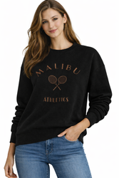 FASHION - BLUZA DAMSKA Z NADRUKIEM - ID8864 CZARNA