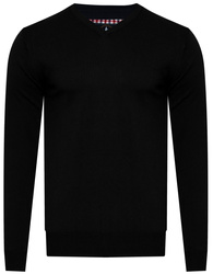 SWETER MĘSKI V-NECK - 200-1 CZARNY