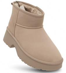 SKÓRZANE BOTKI DAMSKIE - SOLO SOPRANI COUTURE - SSW521P30/03 LEA SUEDE