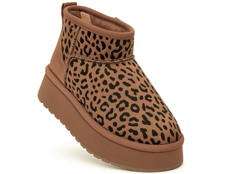 SKÓRZANE BOTKI DAMSKIE - SOLO SOPRANI COUTURE - SSW521P36/02 ROSY ANIMALS