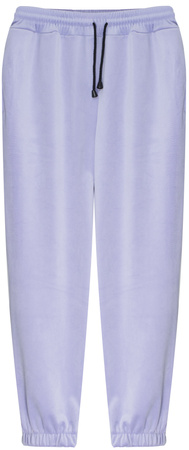 FASHION - WELUROWY KOMPLET DRESOWY DAMSKI - ID8860 LAWENDOWY