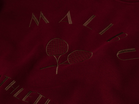 FASHION - BLUZA DAMSKA Z NADRUKIEM - ID8863 BORDOWA