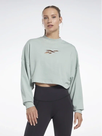REEBOK - KRÓTKA BLUZA DAMSKA - S VECTOR KNIT CREW HM5770